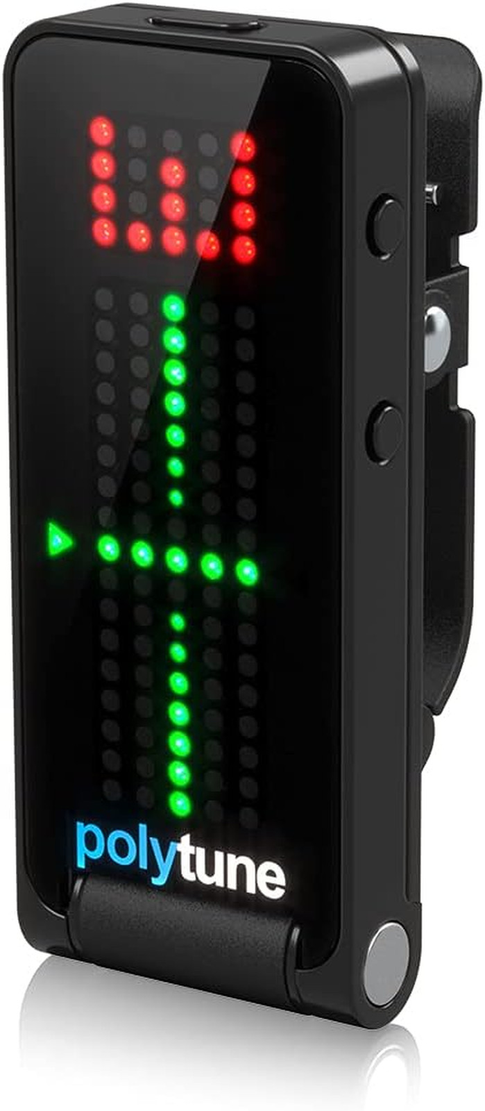 POLYTUNE CLIP Clip-On Tuner with Polyphonic, Strobe and Chromatic Modes and 108