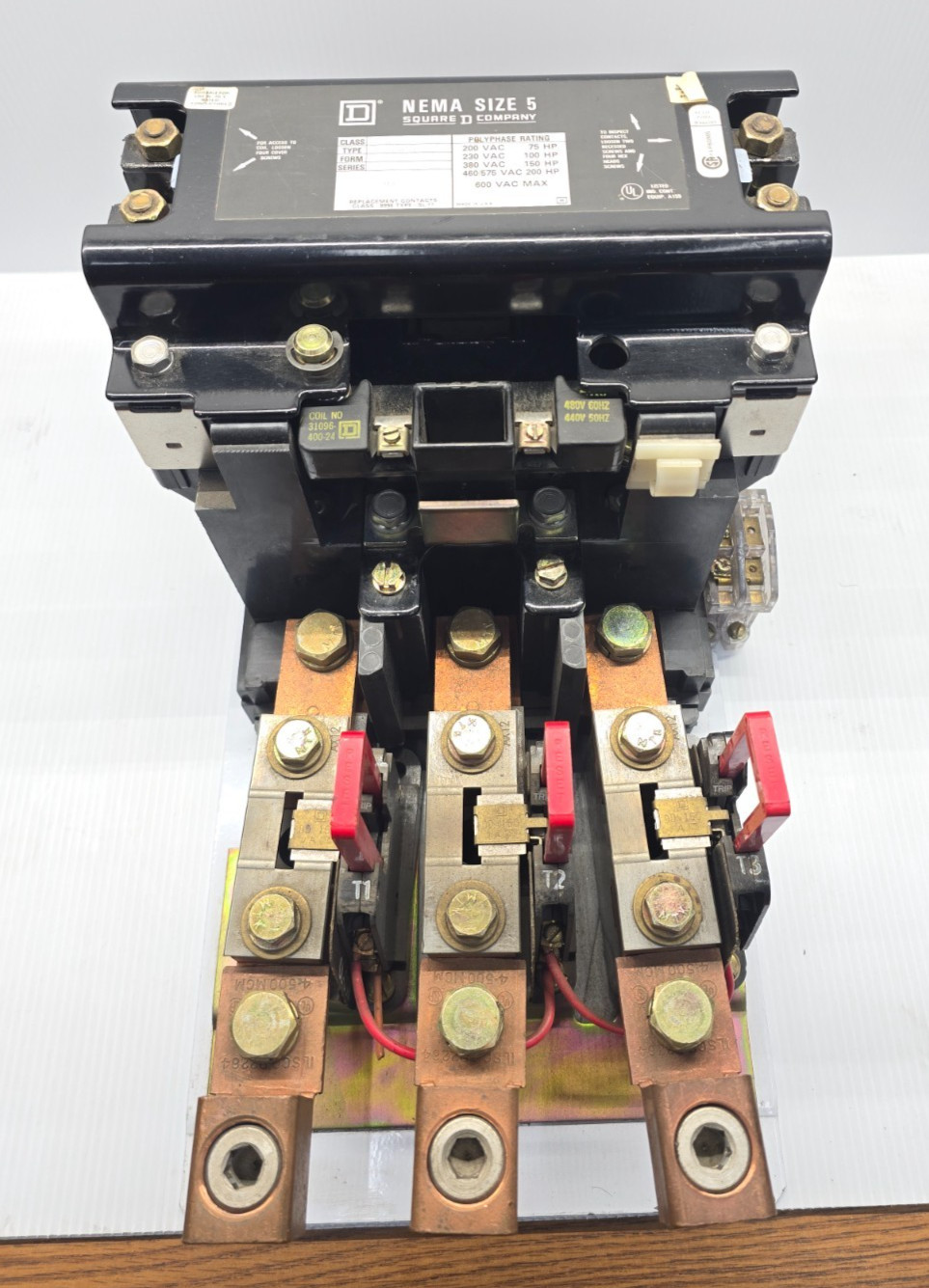 Square D Size 5 Motor Starter 200 HP 600 VAC 480V Coil 8536SG01