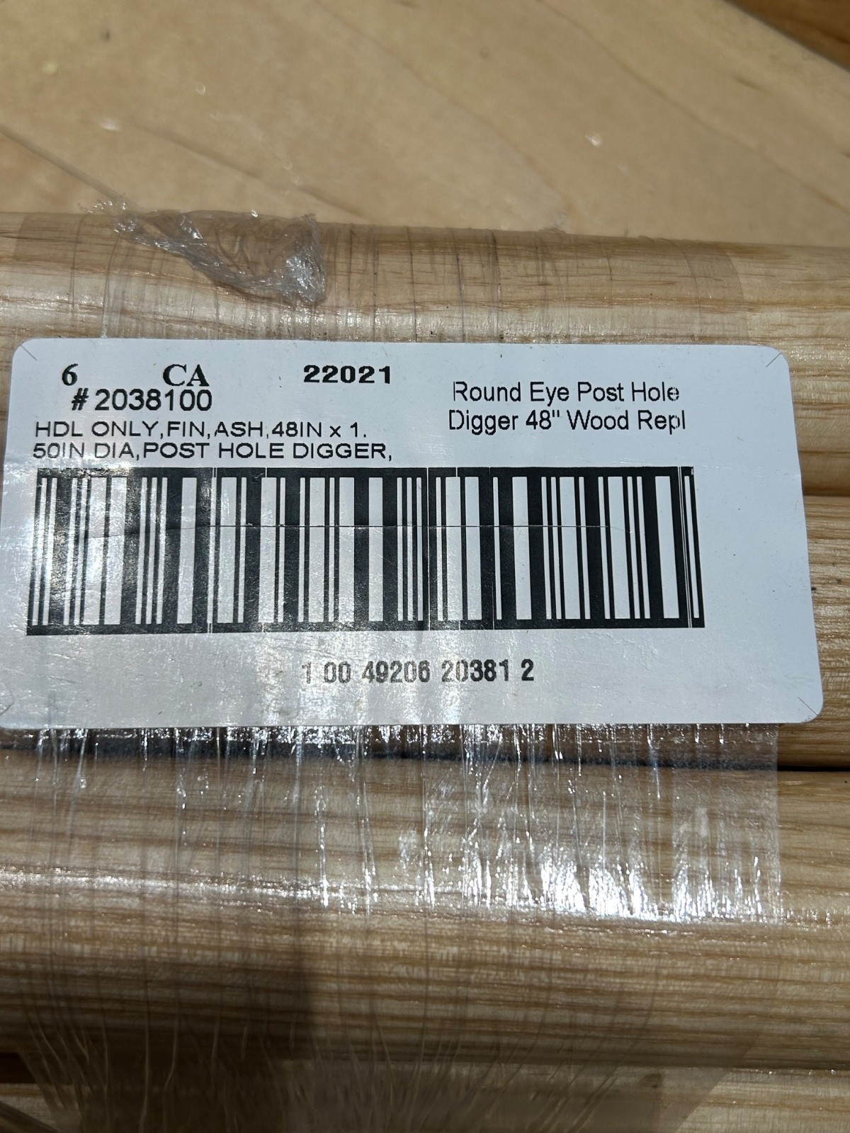 6-pack Round Eye 48” Post Hole Digger Replacement Handle