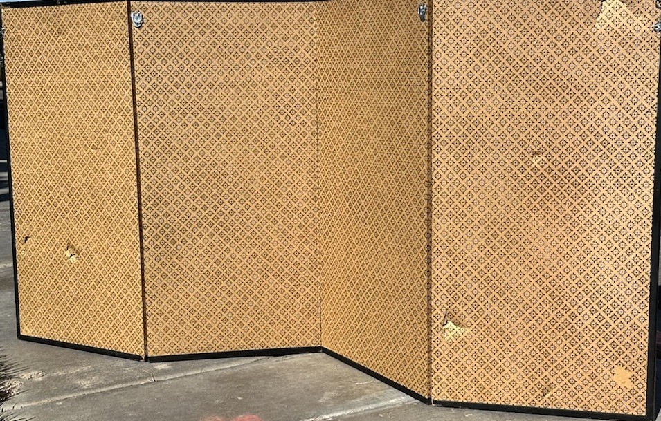 Byobu Horse Art Folding Screen Asian Ink Painted Spirited Horses 4 Panel