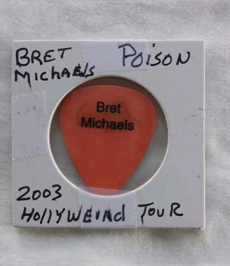 Poison Bret Michaels Tour Issued Guitar Pick Hollyweird 2003 Tour Rare