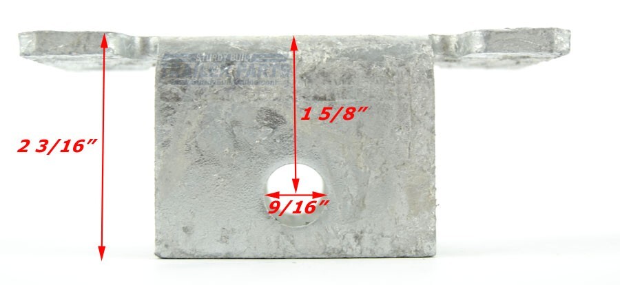 (Qty 2)- Boat Trailer Front Leaf Spring Hanger Bracket 4 Hole Galvanized Bolt On