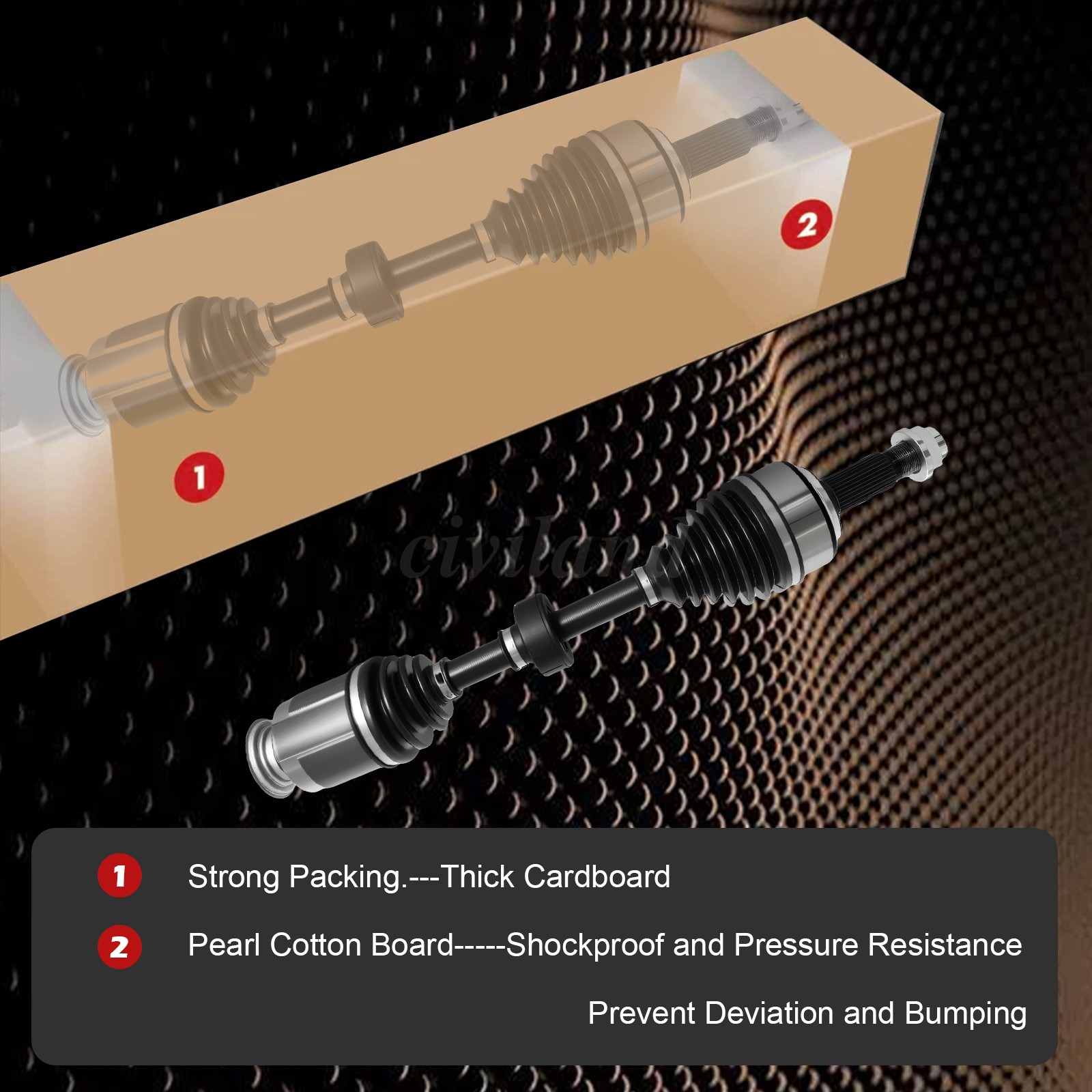 Front Passenger Side CV Axle Shaft Assembly for 2008-2014 Honda Accord 4 Cyl A.T