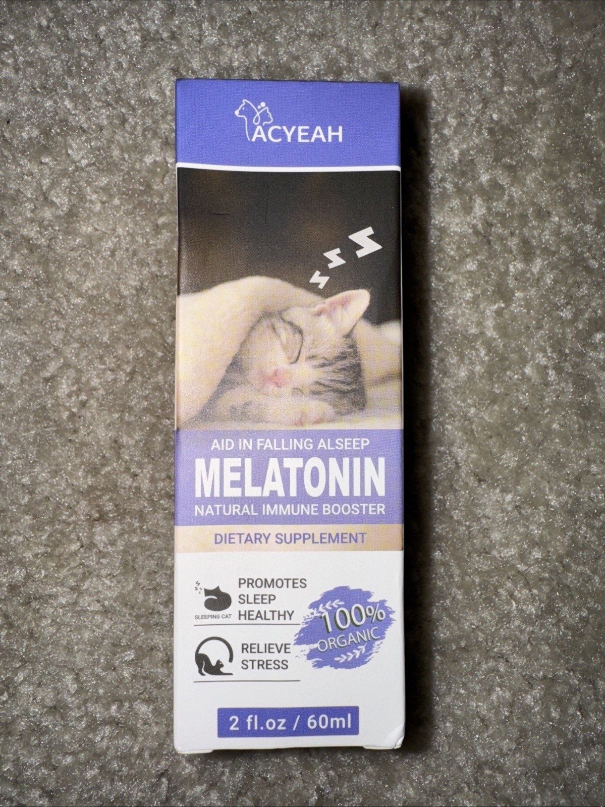 Organic Melatonin Calming Spray For Cats 2fl oz  Natural Immune Booster Exp 1/27