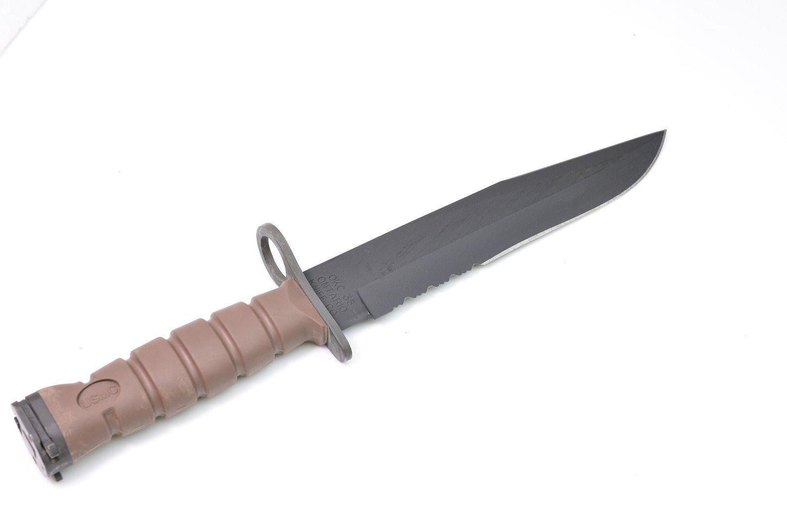 Vintage OKC 3S Survival Camping Hunting Knife Genuine + Scabbard Ontario Co USA