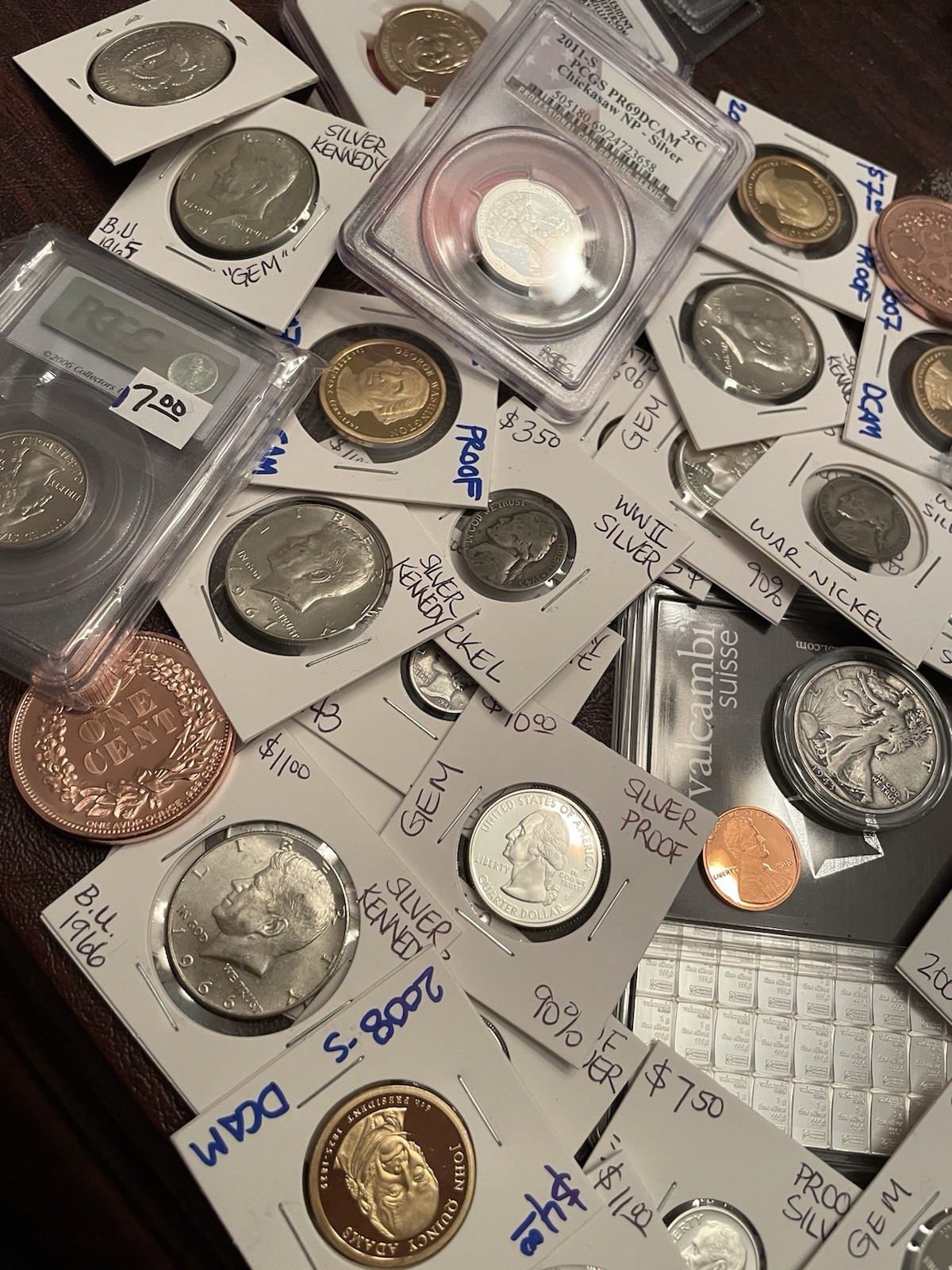 🔥ESTATE SALE Silver Coin & Currency Lot - Silver Gold & CU In Premium Cigar Box