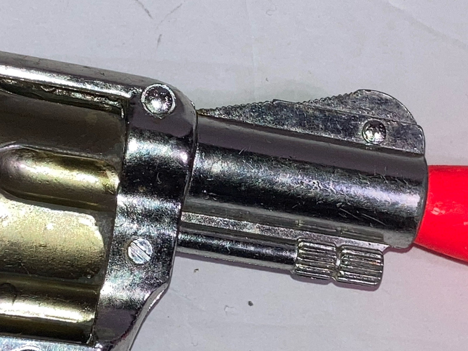 1959 Mattel Shootin' Shell Snub-Nose 38 Toy & Holster, Badge & Papers In Box