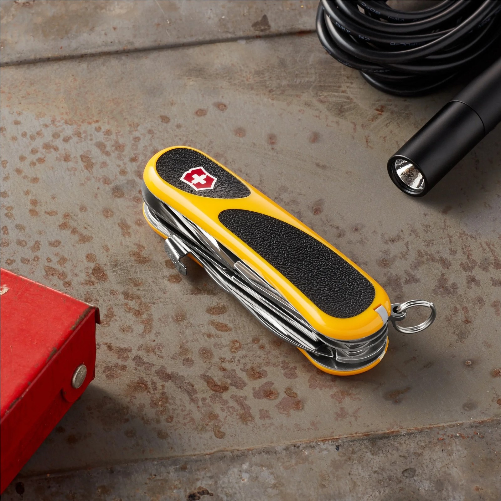 Victorinox Evolution S18 Grip Yellow & Black Swiss Army Knife 2.4913.SC8