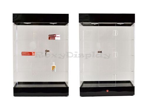 Acrylic Display Tower Case Small Items Display Show Case #JW-AD-F6804BK