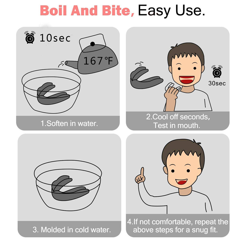 Mouth Guard Teeth Gum Shield Boxing MMA Grinding Sports Rugby Gel MouthPiece DSM