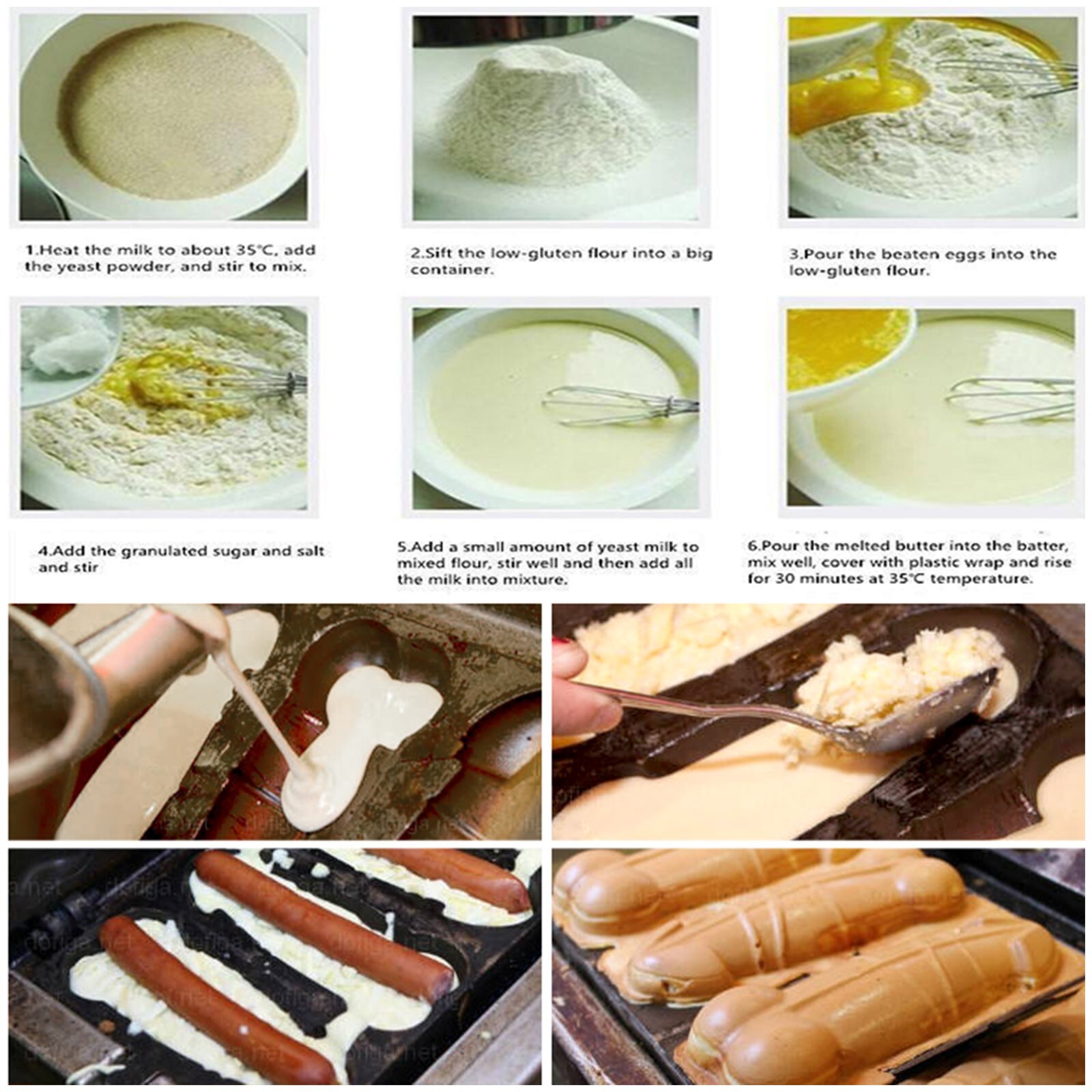 Kolice Commercial Waffle Machine Waffle Iron sticks Maker-Strange Shape,4 Sticks