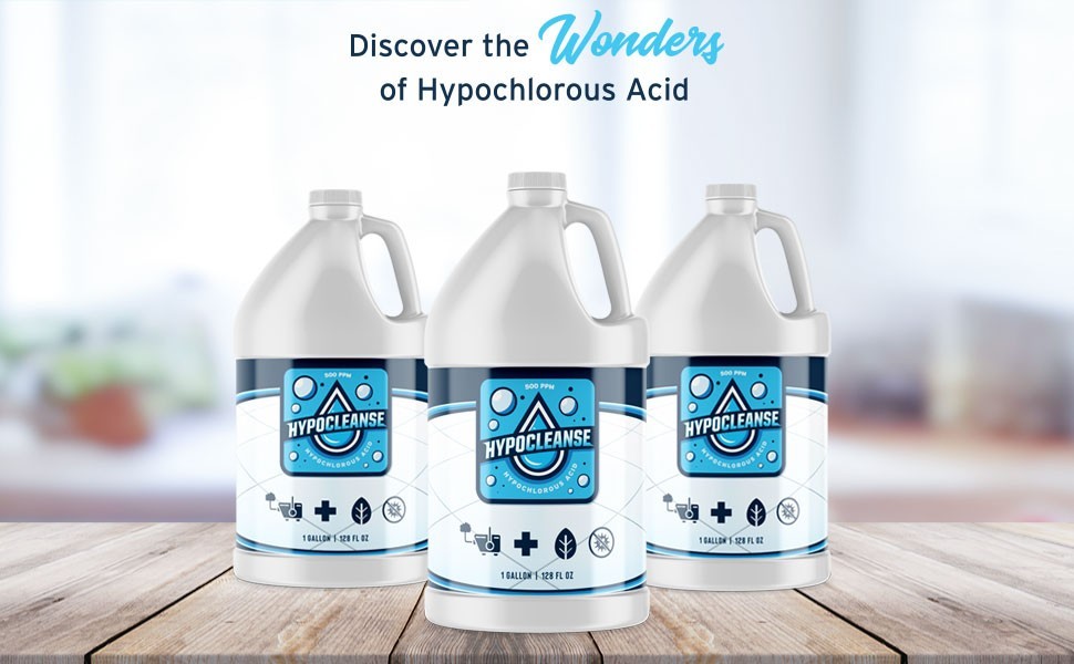 Hypochlorous Acid 500ppm 1 Gallon - Medical & Lab Grade - Pet Safe Disenfectant