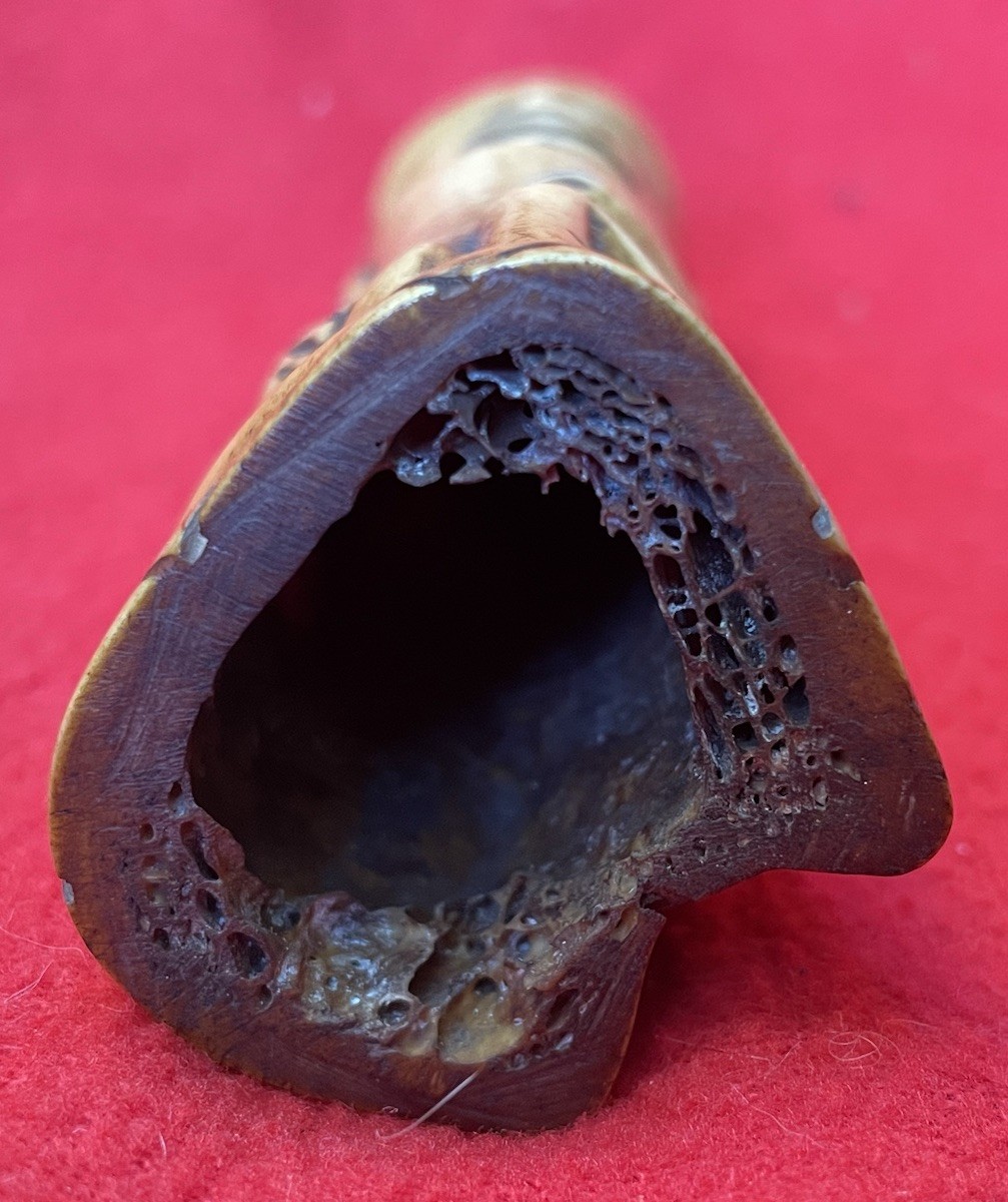 Warega Tribe Powerful Carved Leg Bone Elder Spirit Fetish ~ Congo ~ Africa