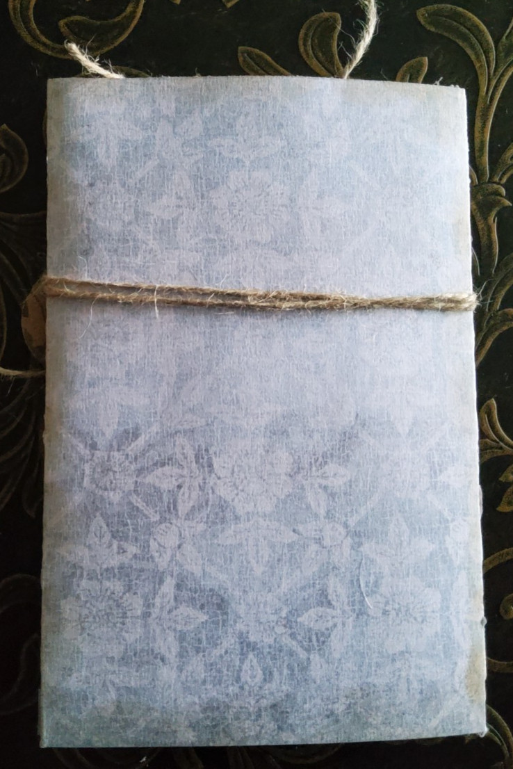 NEW Junk Journal Handmade Booklet Folio Vintage "White Horses" Pockets Ephemera