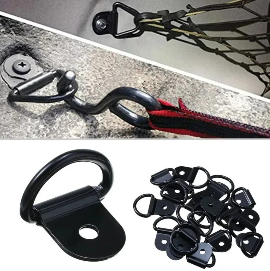10pcs Stainless Steel D-Ring Tie Down Anchors Hooks for Car, Boat & Trailers