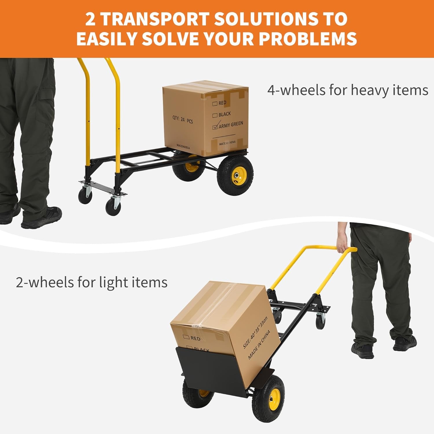 Industrial Hand Truck 800 lb Capacity Heavy-Duty Appliance Dolly