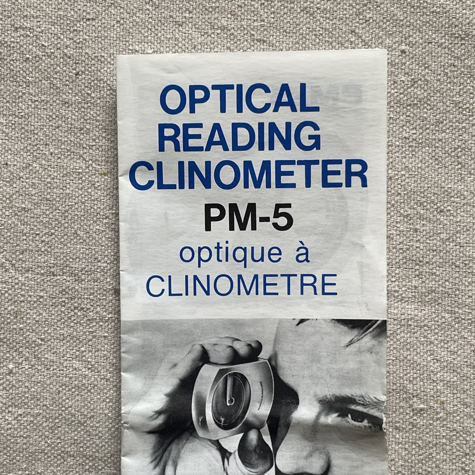 Suunto PM-5/360 PC Clinometer w/ Case Manual Instructions
