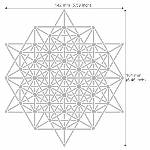 No.488 Metal Stencils, Sacred Geometry Figures, Flower of Life Version, 64
