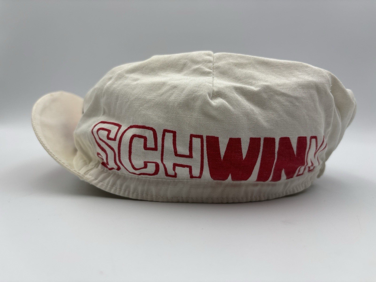 Vintage Schwinn Hat Cap Purple Red & White Stripes Bike Cycling Hat 70's 80's