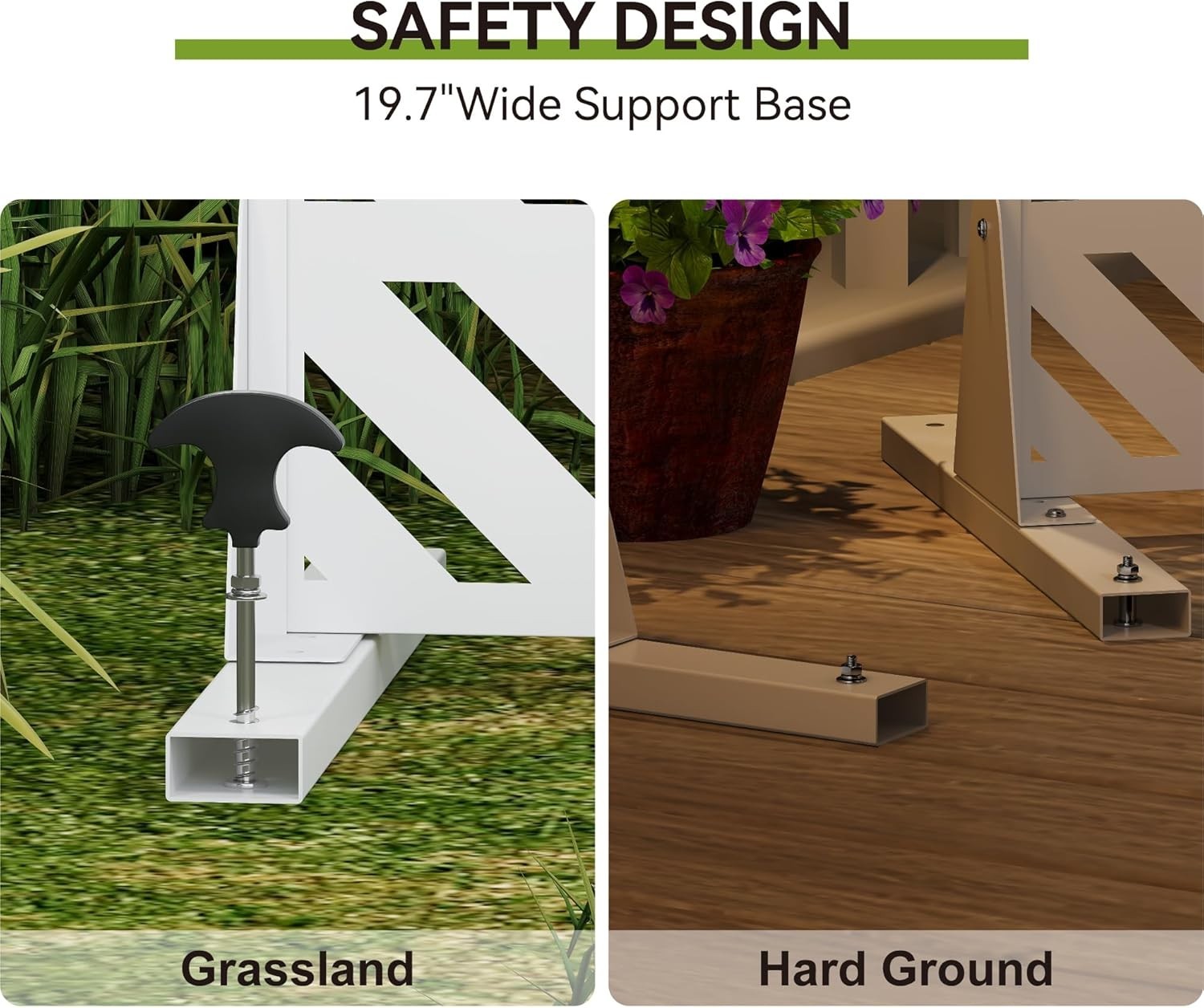 72" H Metal Outdoor Privacy Screen,Patio Balcony Freestanding Decorative Panel