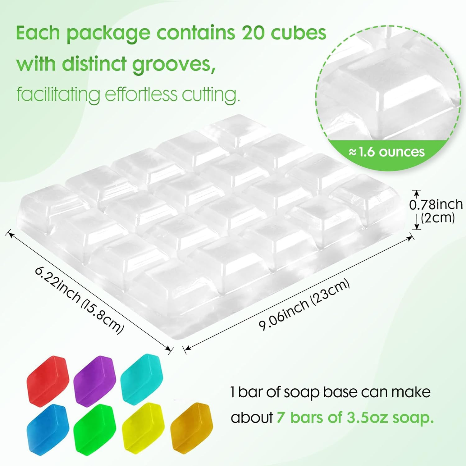 2 LB Glycerin Soap Base Pre-Cut Moisturizing Natural Base Melt and Pour DIY Hand