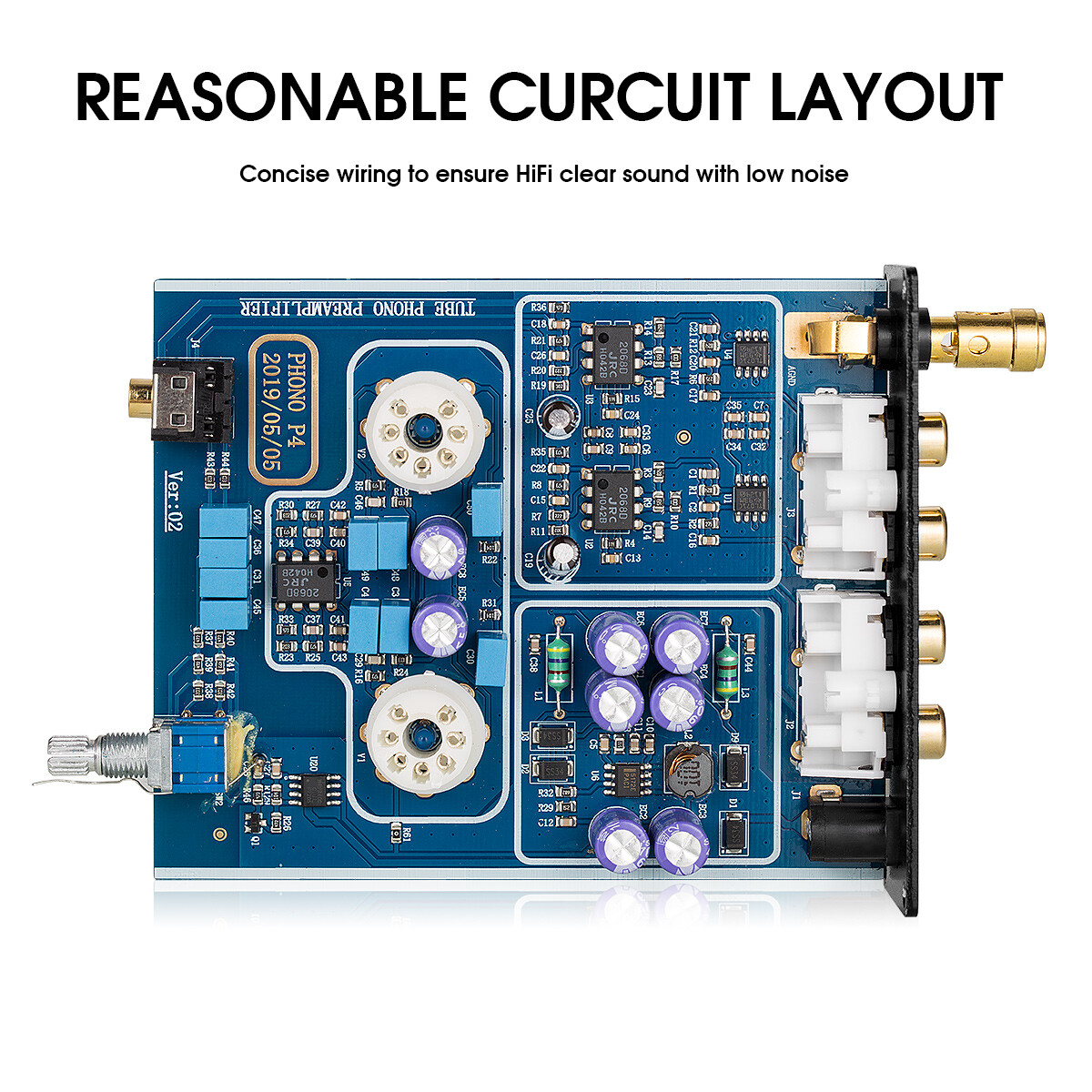 Mini Vacuum Tube Preamp Phono Stage Mini Stereo Preamplifier for Home Turntables