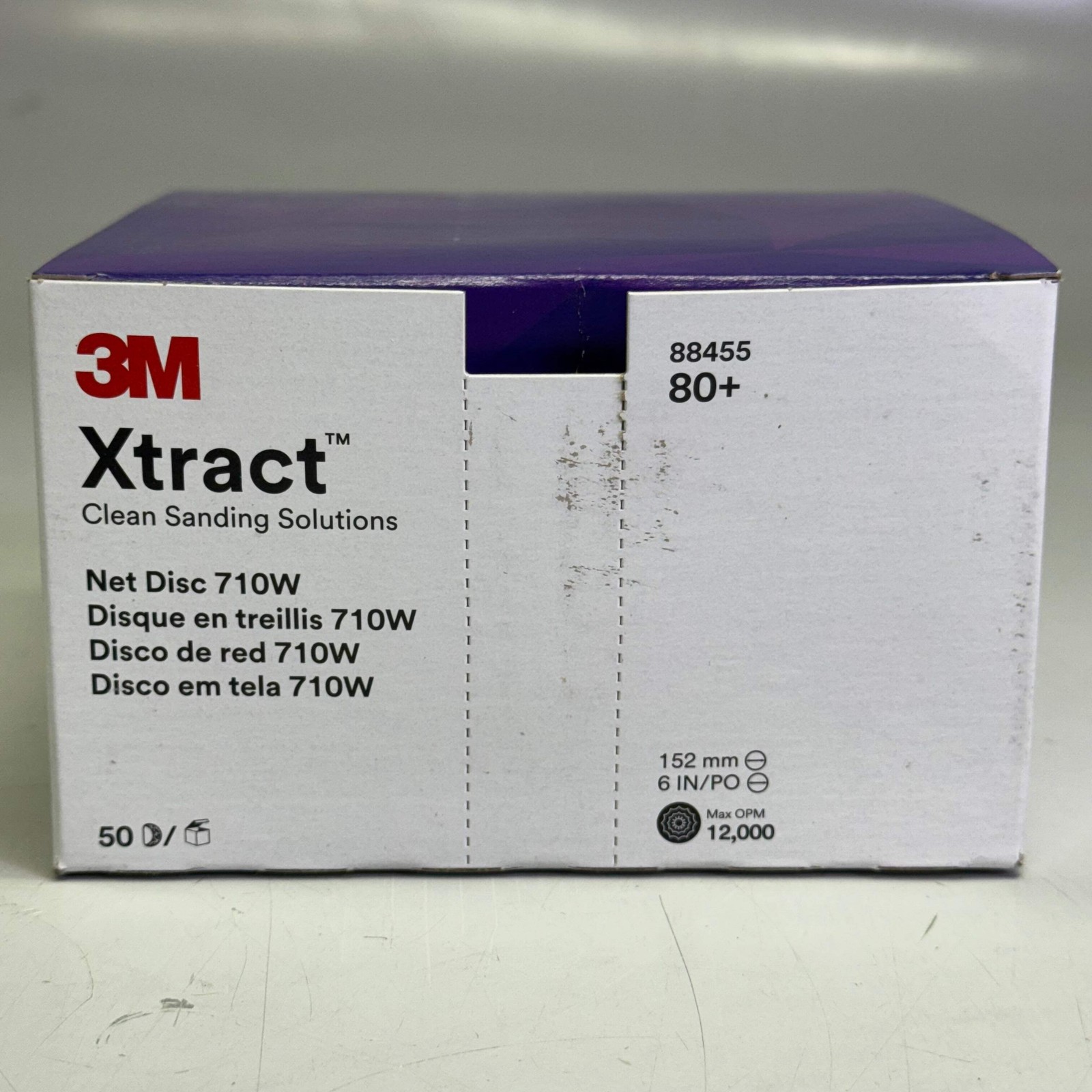 3M (50 PK) 6" Cubitron II Xtract Sanding Net Disc 710w 80 Grit Purple 88455 Hook