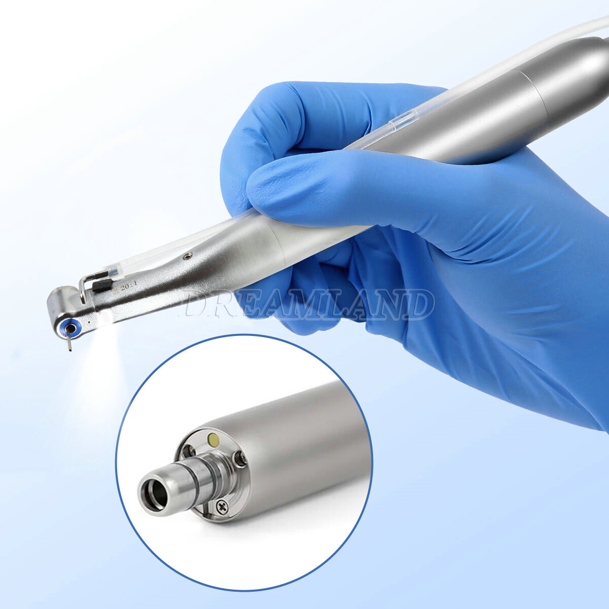 Dental Surgical Implant Motor Touch Screen w/ LED Fiber Optic 20:1 Contra Angle