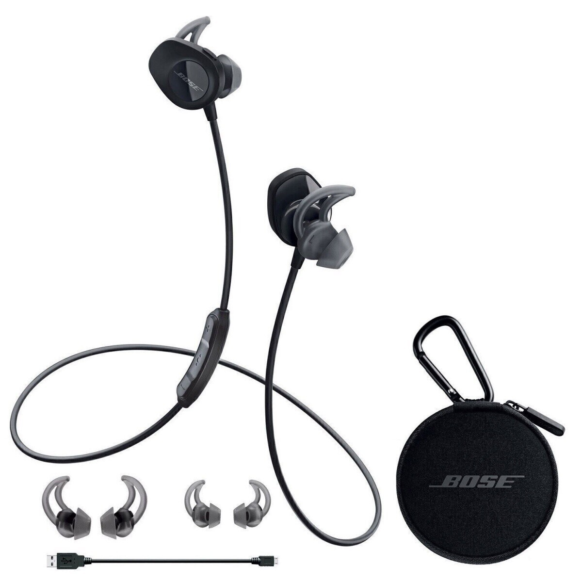 Black SoundSport Wireless In Ear Bluetooth Headphones Earphones Earbuds