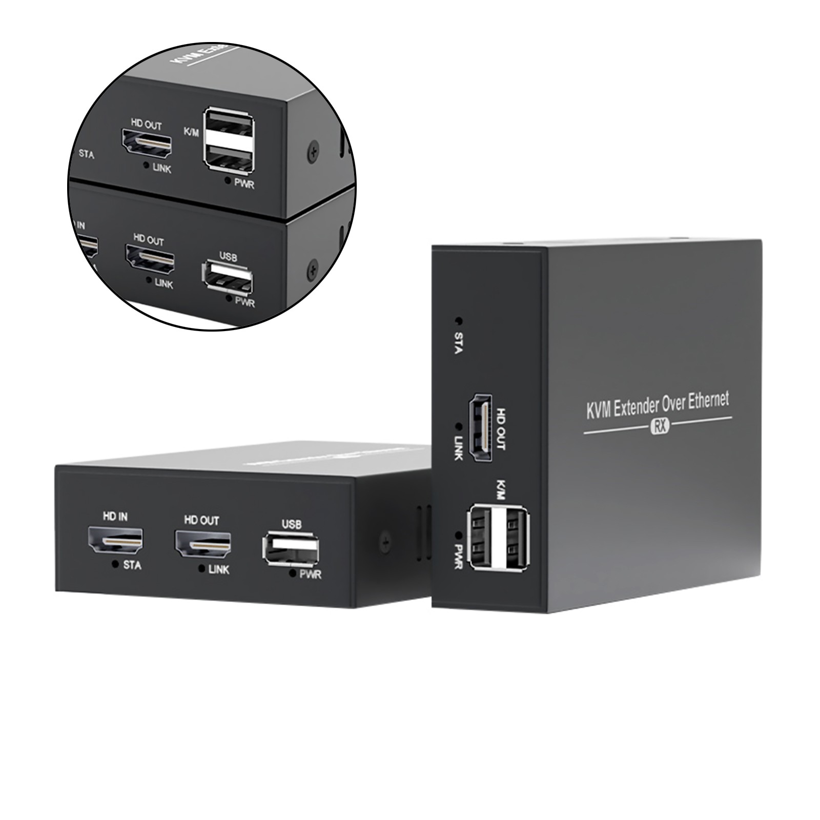 New 150M HDMI KVM Extender over IP Cat5e/6 Cable USB Extender for Mouse keyboard