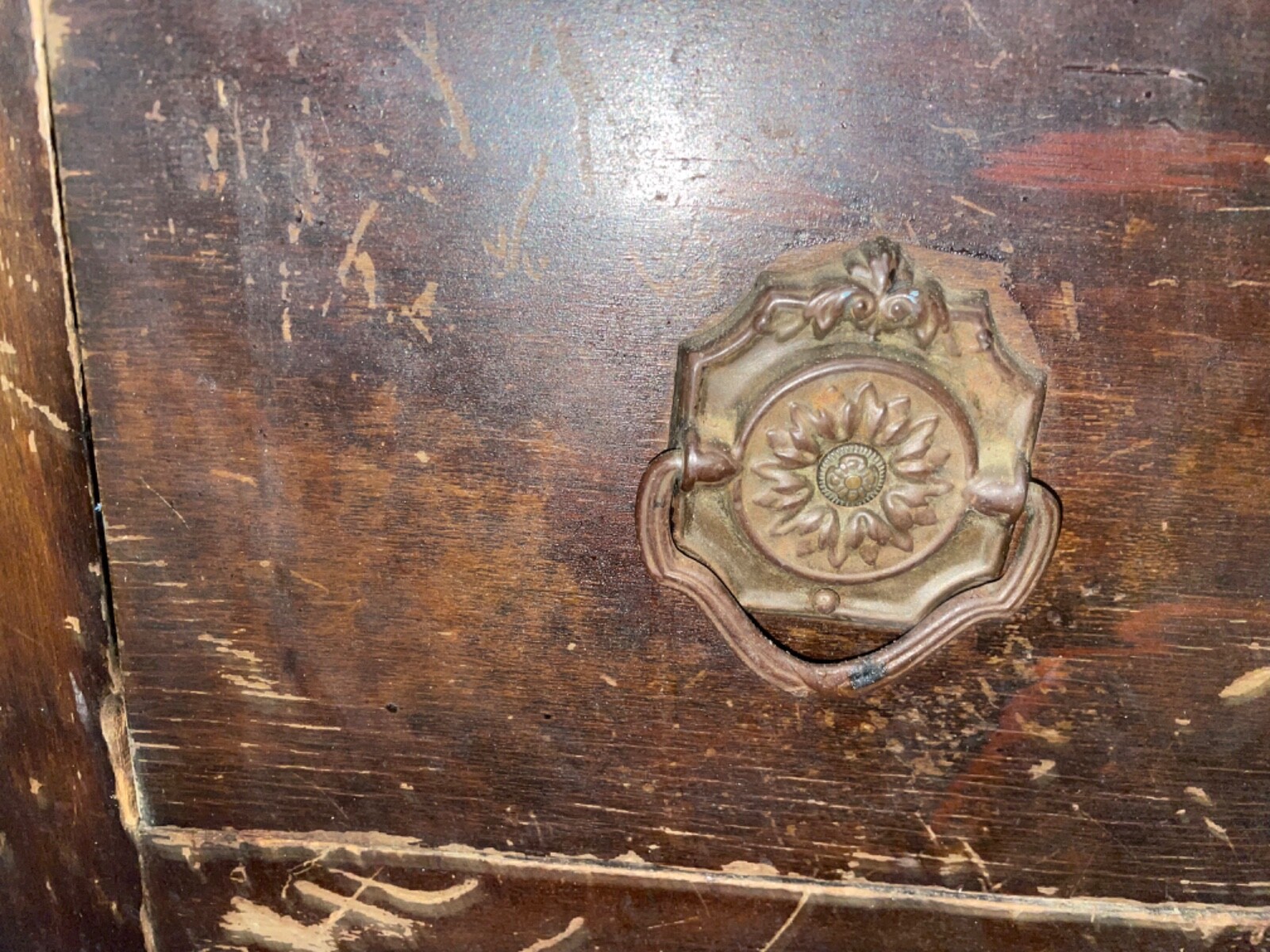 American walnut antique vanity