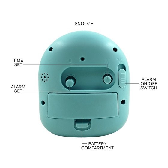 SHARP 2-Pack Mint Small Travel Alarm Clock Battery Operated Quartz Analog