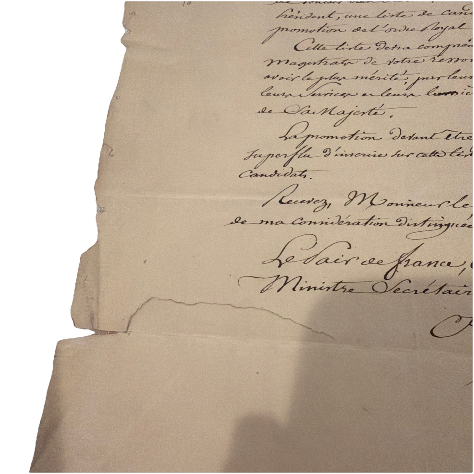 1828 Signed French Document Minister of Justice Portalis Legion of Honor History