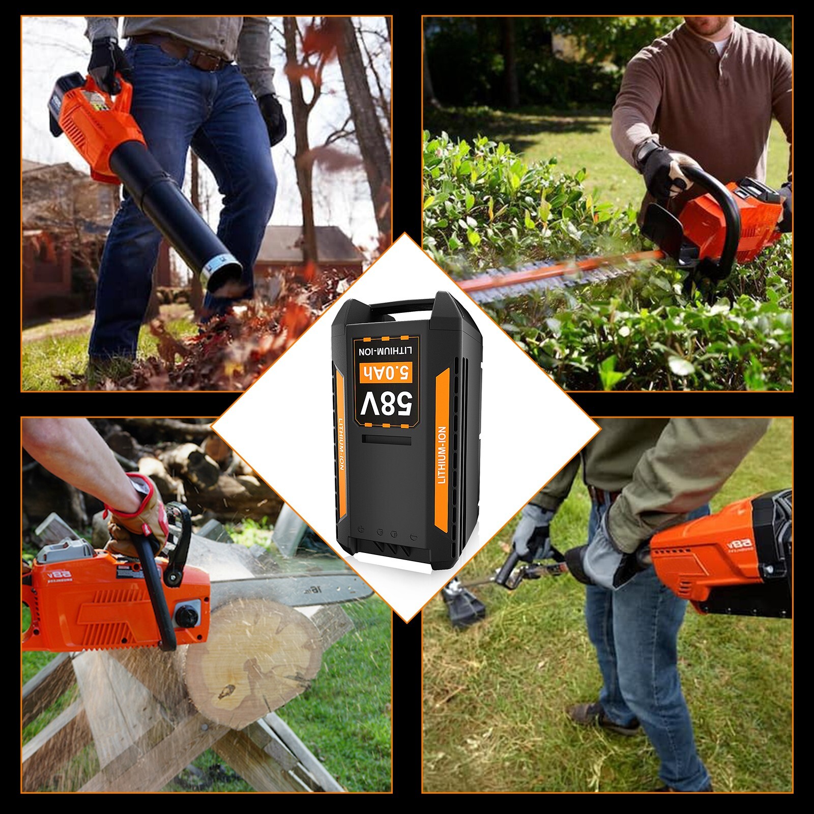 2x for Echo 58V Cordless 5.0Ah Lithium-ion Battery CBP-58V40 CBP-58V2AH CHT-58V