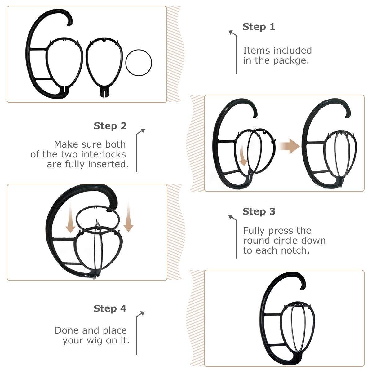 Wig Stand Wig Drying Stand 2 sets