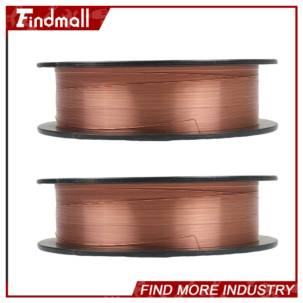 Findmall 2 Roll ER70S-6 .023" (0.6 mm) Mild Steel MIG Welding Wires (2 x 10-Lbs)