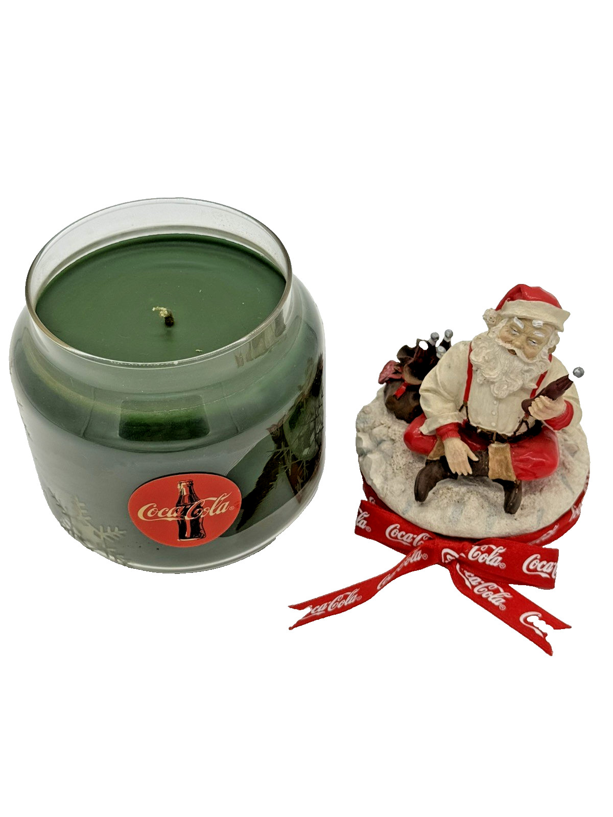 Coca-Cola Holiday Candle 2003 Christmas Santa Claus Decorative Coke Collectible
