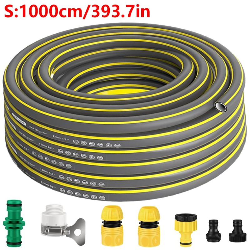 25/50/75/100/150FT Premium 5/8' Rubber Garden Hose Heavy Duty Strong Deluxe