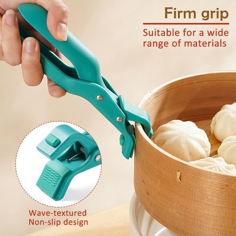 2X Multi-Purpose Anti-Scald Bowl Holder Clip for Kitchen,Silicone Non-Slip Clip