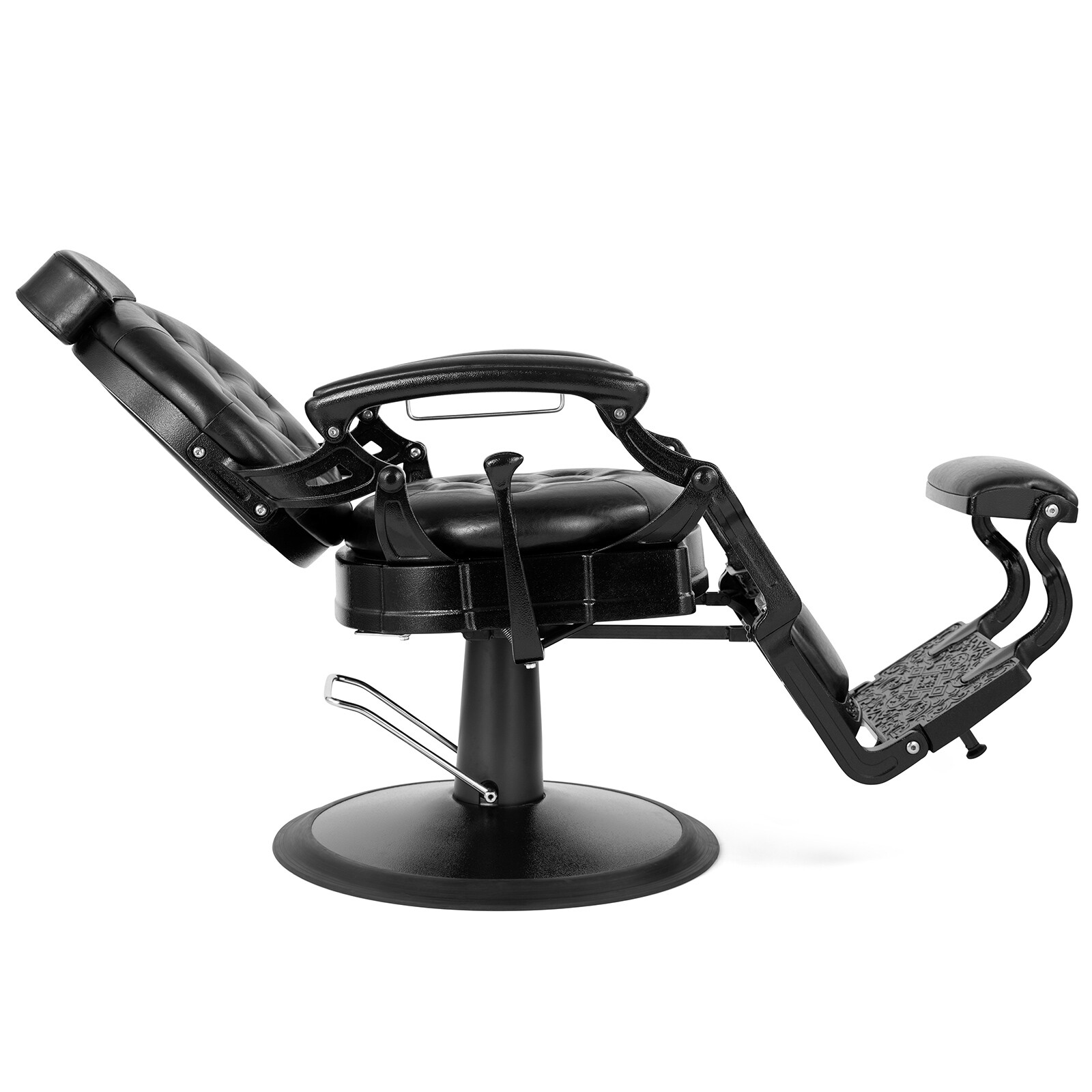 Vintage Black Heavy Duty Barber Chair Hydraulic Recline All Purpose Salon Beauty