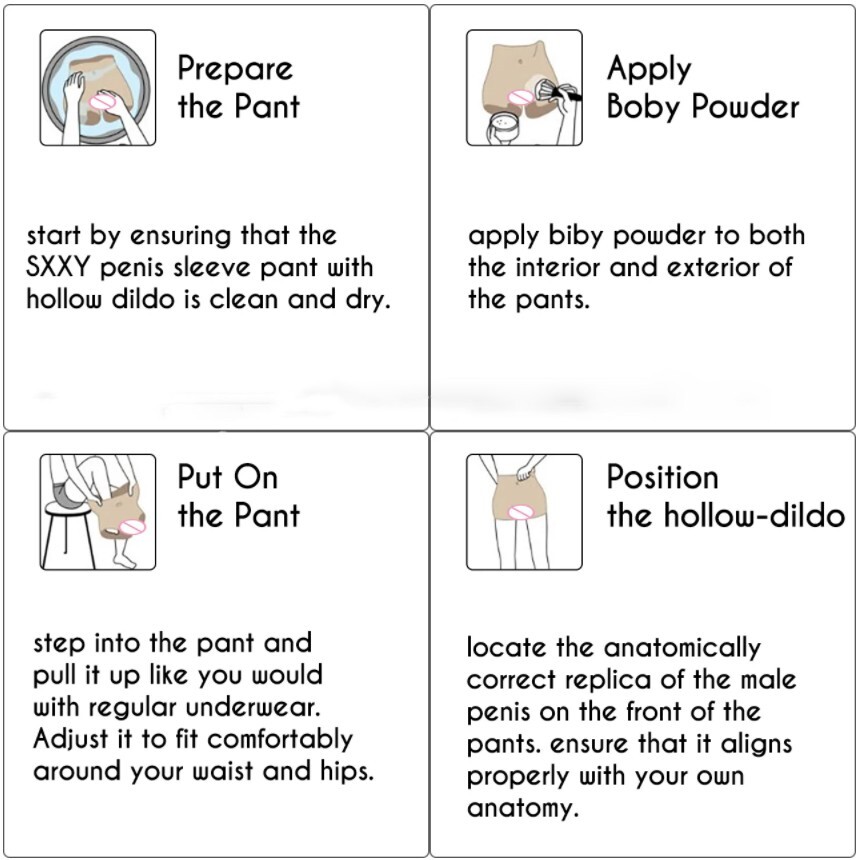 Big Thick Strap-On Pants Hollow Dildo Man Penis Extender Extension Sleeve Sextoy