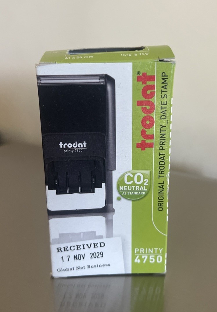 4750 Date Stamp with English Message Received