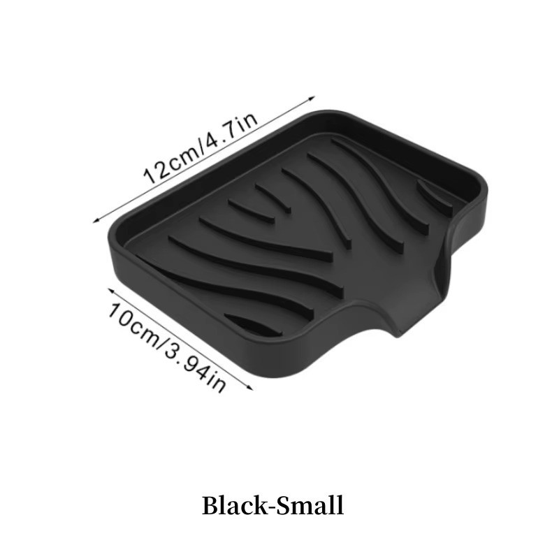 Silicone Soap Dish With Drainage Non-Slip Soap Holder Tray For Bathroom
