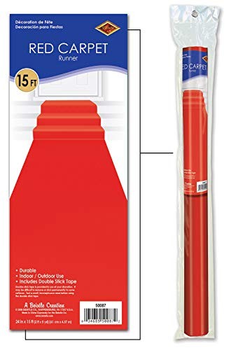 carpet aisle runner 24-Inch by 15-Feet Red