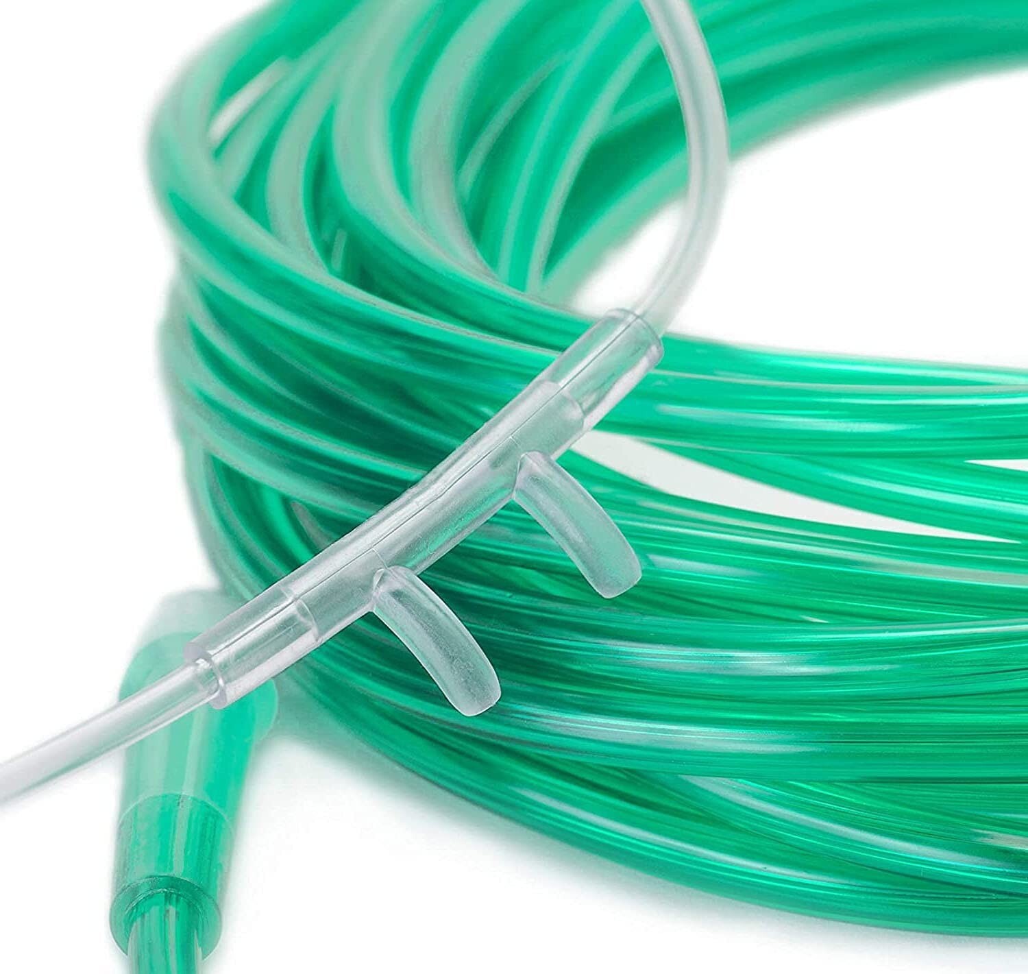 BOX OF 10 (TEN) 7FT Adult Flexible Tip Soft Nasal Oxygen Cannulas Clear CANROS7