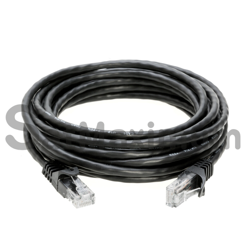 CAT6e/CAT6 Ethernet LAN Network RJ45 Patch Cable Black 25FT- 200FT Multipack LOT