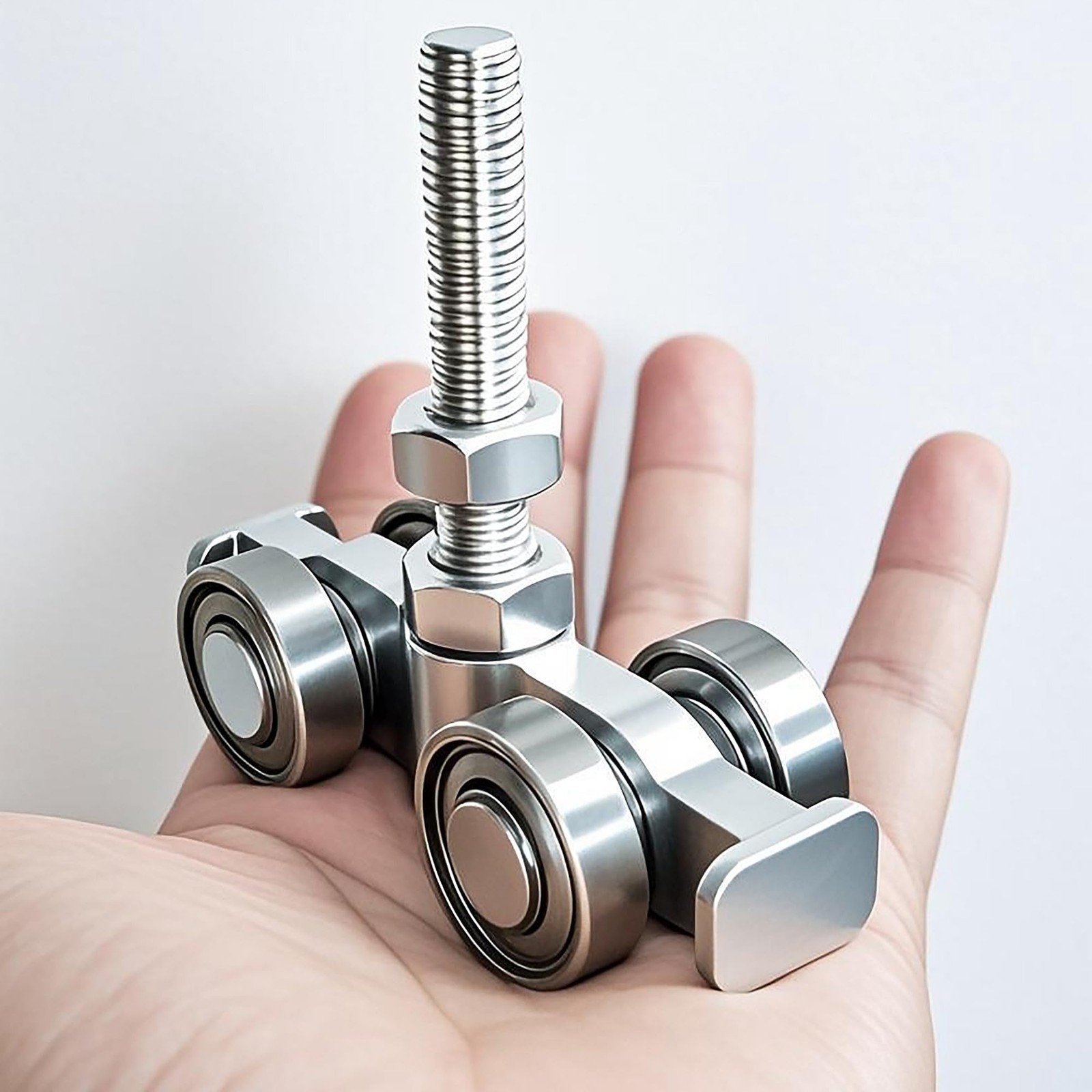 2 Pack 4-Wheel Silent Trolley Assembly Rollers for 1-5/8 Inch Unistrut Channel