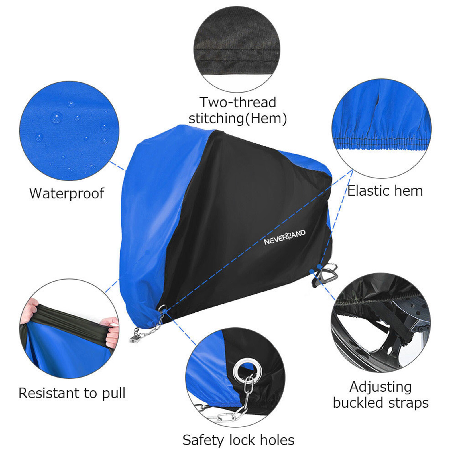 Motorcycle Cover Waterproof XXXXL For Harley Davidson Heavy Duty UV Snow Storage