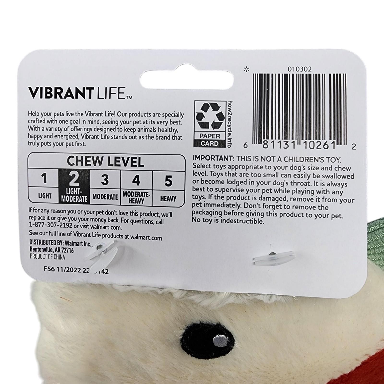 Vibrant Life Cozy Buddy Dog Chew Toy Goldfish 15 in. Large Squeaky Plush, 2 Pack