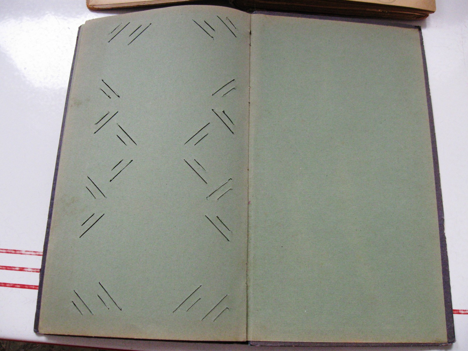 2 EMPTY ANTIQUE POSTCARD ALBUMS